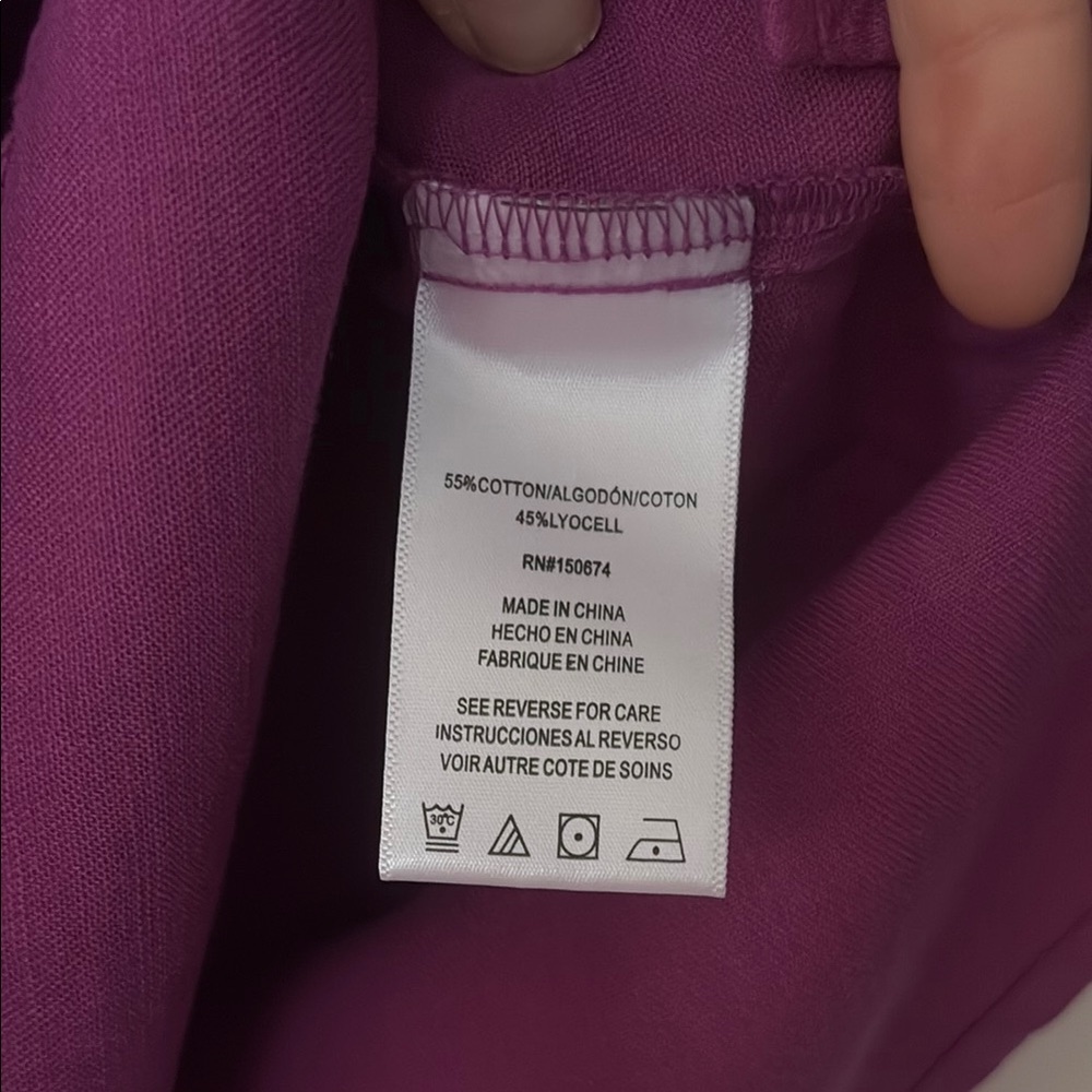 Billy T Women's Purple Button Down Shirt - Picture 6 of 6